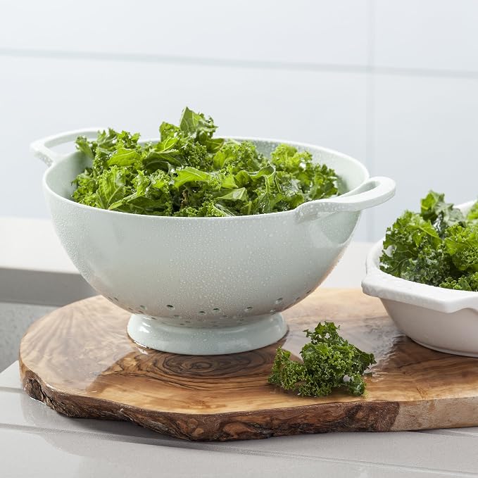 Zeal Melamine Colander Medium Sage Green (8”/20cm), 26 x 20 x 11 cm