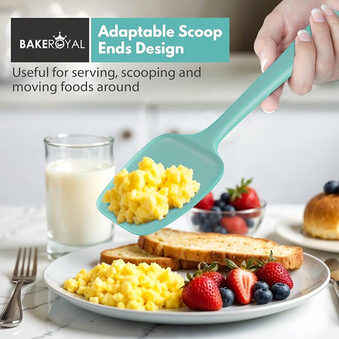 BakeRoyal Silicone Spatulas Set - Aqua