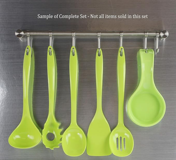 Spaghetti Spoon, Pasta Server, Fork with Ergonomic Handle, Heat Resistant, BPA Free,11.5 inch Melamine Utensil by Reston Lloyd, Lime