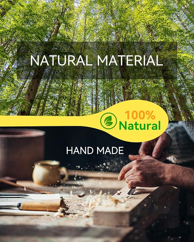 Wooden Cooking Spoons, 2 PCS Large Wooden Spoons for Cooking, Natural Teak Wood Spoons for Stirring Tasting Baking, Good Grip Heat Resistant Durable Wooden Kitchen Utensils