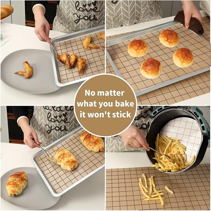 Silicone Baking Mat Roll 12IN*5FT Free Cutting, Non-Slip Pastry Mat, Non-Stick Reusable Air Fryer Liner, Oven Liners, Counter Mat, Freeze Dryer Mat, Easily Cut to Size Fit All Ovens Pans Tins Dishes