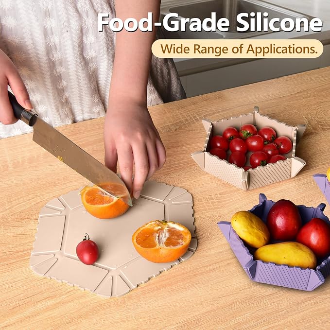Magnetic Silicone Trivet & Pot Holder, Kitchen Heat Resistant Mat | Trivets for Hot Dishes, Hot Pots & Pans, Non-Slip Hot Pads for Countertops & Dining Table & Oven, Jar Opener & Spoon Rest