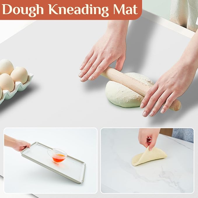 GTJ Silicone Baking Mat Roll, Reusable Baking Sheet Liners, 12 in x 6 ft | Free Cut to Size, Food-Grade, Non-Stick, Non-Slip, For Dough, Pastry, Air Fryer, Freeze Dryer, Oven Pan, Kitchen Counter