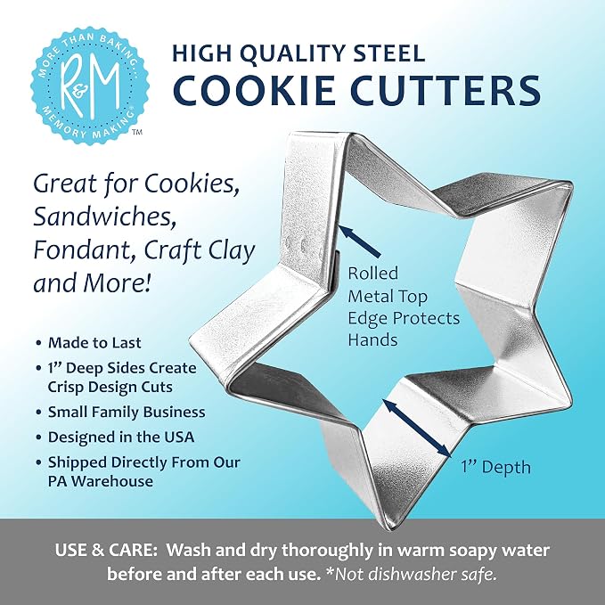 R&M International New Baby Cookie Cutters, Onesie, Bottle, Foot, 3-Piece Set