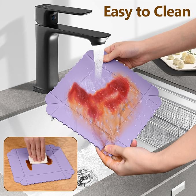 Magnetic Silicone Trivet & Pot Holder, Kitchen Heat Resistant Mat | Trivets for Hot Dishes, Hot Pots & Pans, Non-Slip Hot Pads for Countertops & Dining Table & Oven, Jar Opener & Spoon Rest