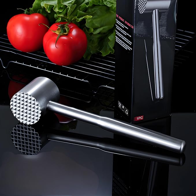 2Packs Commercial meat hammer for Kitchen,Mallet Meat Hammer Meat Beater for Tenderizing and Flattening Meat,Meat Pounder Tenderizer for Pounding Meats, Nuts, Shellfish.