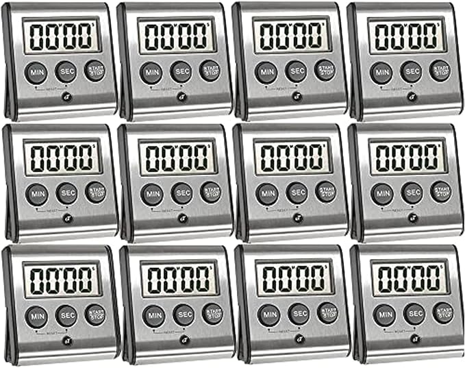 Elegant Digital Kitchen Timer Stainless Steel - Loud Alarm - Model eT-23
