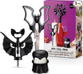 OTOTO Boo-tiful Crew Bundle of Elizabat, Vino, Gracula - Halloween Kitchen Decor Goth Accessories, Cool Kitchen Gadgets, Bat Scissors, Spooky, Witchy Bottle Opener, Garlic Crusher, Spooky Funny Gifts