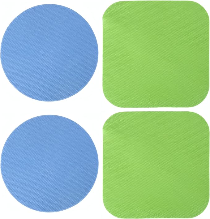 4 Pack Rubber Jar Opener Grippers, Jar Opener for Seniors with Arthritis Rubber, Multi-function Silicone Bottle Opener(Blue,Green)