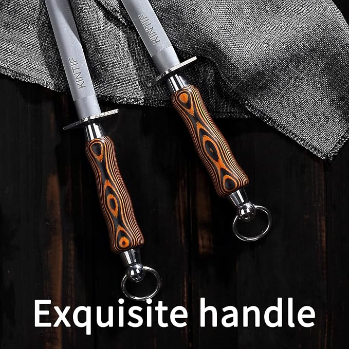 Honing Steel 12 inch Sharpening Steel, Professional Knife Sharpener, High Carbon, Fine Lines, High hardness, knife sharpening Honing Rod