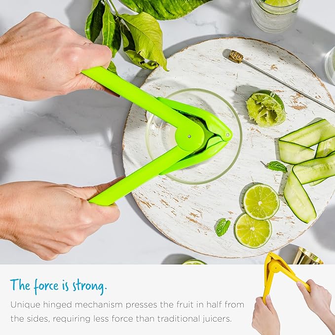 Dreamfarm Fluicer Fold-Flat Citrus Juicer - Lime | Easy, manual fresh lime juice squeezer with pip catcher, suits limes, compact storage, 9"
