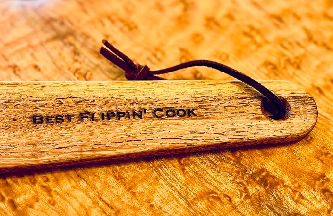 Personalized Wood Engraved Spatula - Customized Mesquite Spatula - Unique Present for Wedding, Anniversary, Housewarming, Birthday, Holiday Gift Idea For Friends, Family, Mom, Dad. Made in USA