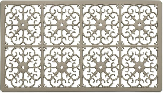 GASARÉ, Extra Large, Thick, Silicone Trivet for Hot Dishes, Pots, and Pans, Heat Resistant Mat for Countertop, Hot Pad for Kitchen, Easy to Clean, 21 x 12 x 3/8 Inches, Taupe
