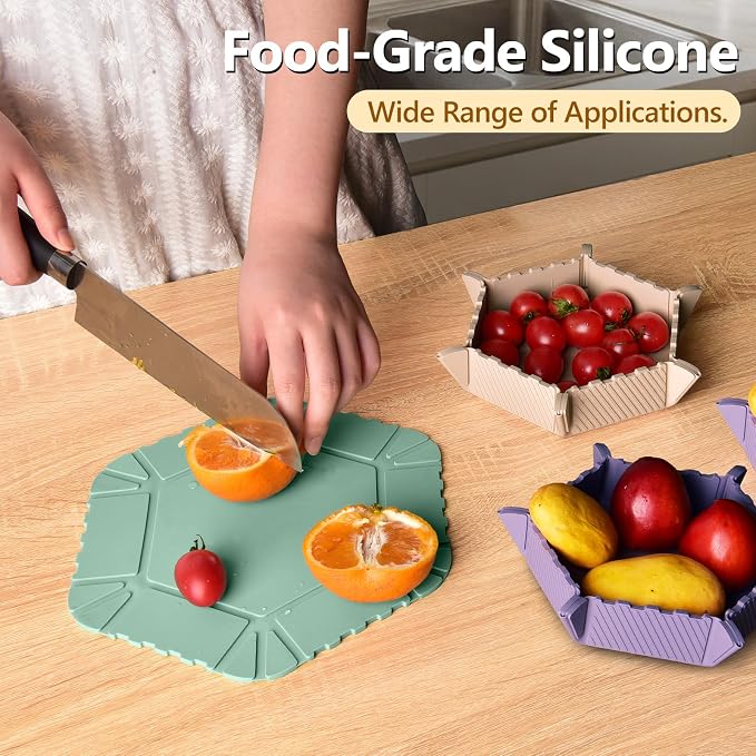 Magnetic Silicone Trivet & Pot Holder, Kitchen Heat Resistant Mat | Trivets for Hot Dishes, Hot Pots & Pans, Non-Slip Hot Pads for Countertops & Dining Table & Oven, Jar Opener & Spoon Rest