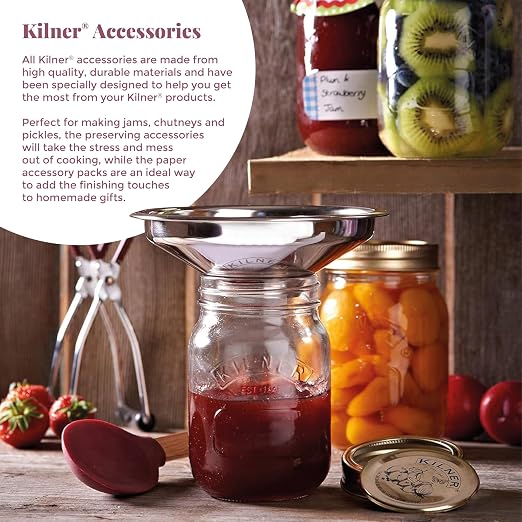 KILNER Stainless Steel Straining Funnel, 1 EA