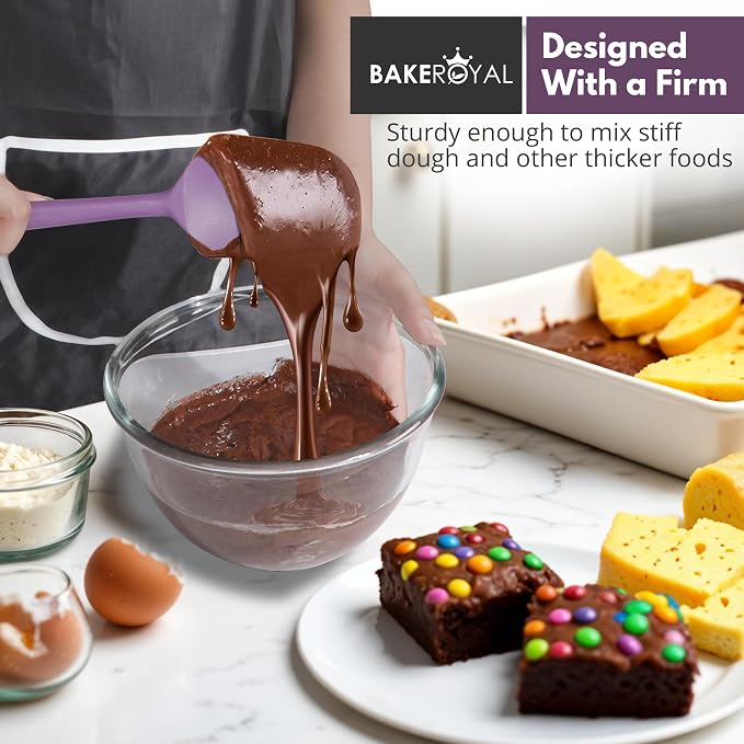 BakeRoyal Silicone Spatulas Set - Berry
