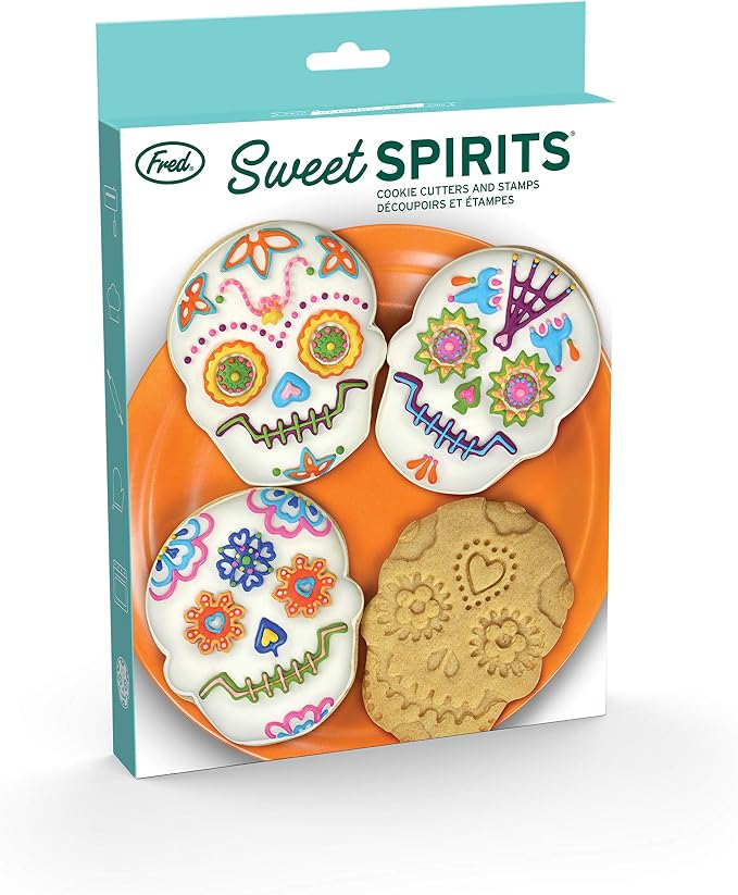 Genuine Fred SWEET SPIRITS Day of the Dead Cookie Cutter/Stampers, Set of 4