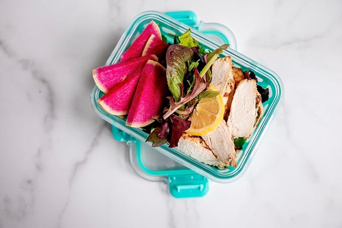 Ello Duraglass 3.4 Cup Glass Meal Prep Containers, 6 Pc, 3 Pack, Mixed Berry
