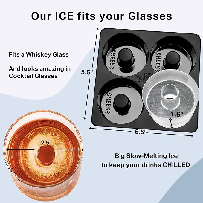 DRINKSPLINKS Custom Letter O Ice Cube Molds. Monogram Ice Cube Mold with Initials. Large Monogrammed Silicone Trays for Bourbon, Whiskey and Cocktails. Fun, Customized Gifts for Men and Women.