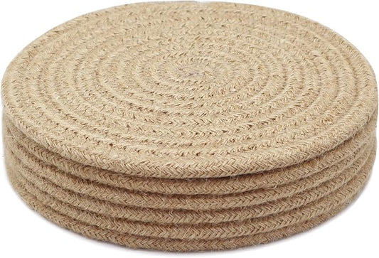 8 Inch Trivets for Hot Dishes, Hot Pots and Pans, Thick Heat Resistant Large Coaster for Kitchen, Hot Pads, Kitchen Essentials, Kitchen Decor for Table & Countertop, 6 Pcs