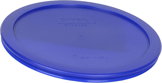 Pyrex 7203 Glass Bowls & 7402-PC Cadet Blue Lids (2-Pack) - Made in USA | BPA-Free Plastic | Top-Rack Dishwasher Safe | Refrigerator & Freezer Safe | Leak-Resistant Design | Resists Stains & Odors