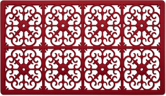 GASARÉ, Extra Large, Thick, Silicone Trivet for Hot Dishes, Pots, and Pans, Heat Resistant Mat for Countertop, Hot Pad for Kitchen, Easy to Clean, 21 x 12 x 3/8 Inches, Red
