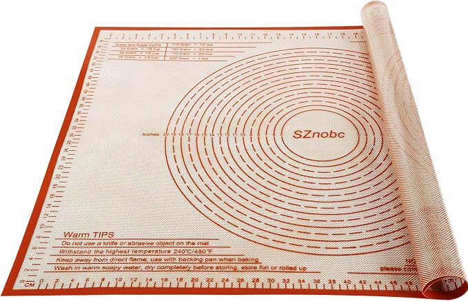 Silicone Pastry Mat 36X24 inch Baking Mat for Rolling Dough | Great Performance Kitchen Counter Mat, Perfect for Dough, Pastry, Pie Crust, Fondant, Bread, Pasta/Pizza,Pastry Board