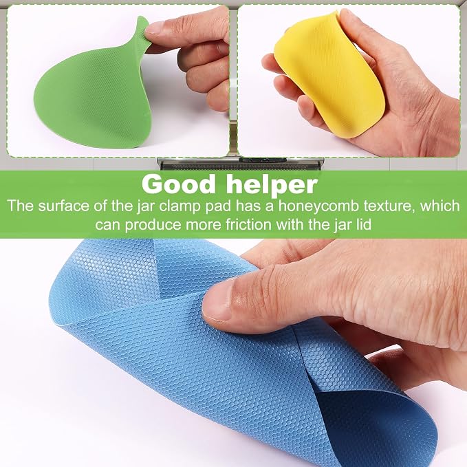 12pcs Jar Opener Gripper Pads – Non-Slip Rubber Jar Grippers, Multi-Function Kitchen Gadget for Bottle & Lid Opening, Anti-Slip Coasters, Jar Opener for Seniors, Arthritis, Weak Hands