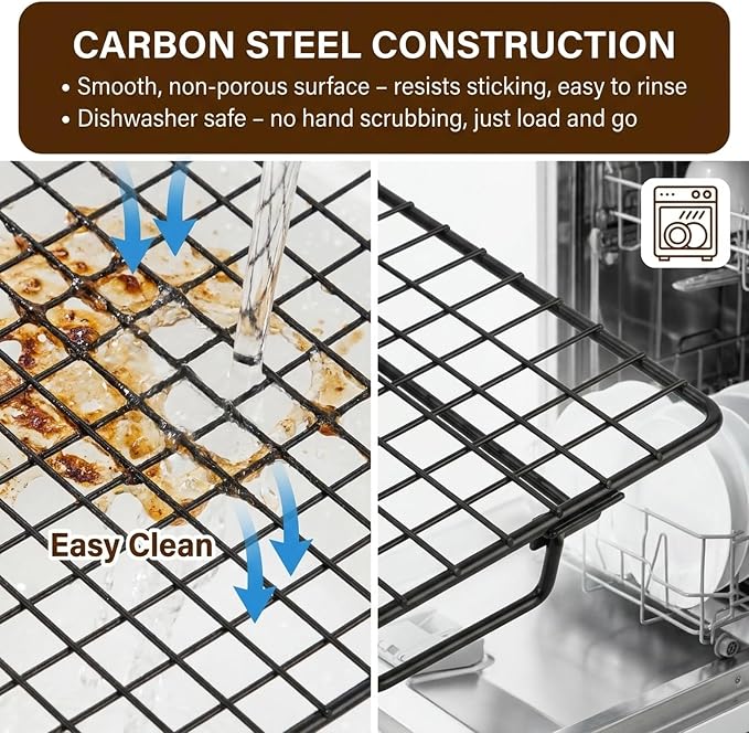 Cooling Racks for Cooking and Baking, 3-Tier Heavy-Duty Wire Cooling Rack | Bread Pie Waffles Roast Cookie Stackable Cooling Racks 10"x13.5", Oven and Dishwasher Safe, 50 Parchment Paper Included