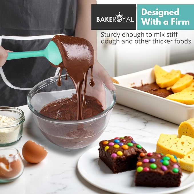 BakeRoyal Silicone Spatulas Set - Aqua