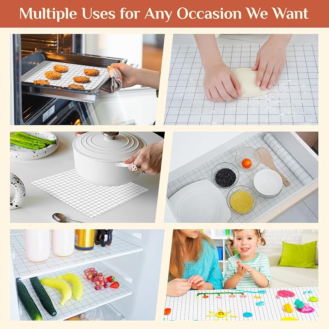 GTJ Silicone Baking Mat Roll, Reusable Baking Sheet Liners, 16 in x 10 ft | Free Cut to Size, Food-Grade, Non-Stick, Non-Slip, For Dough, Pastry, Air Fryer, Freeze Dryer, Oven Pan, Kitchen Counter