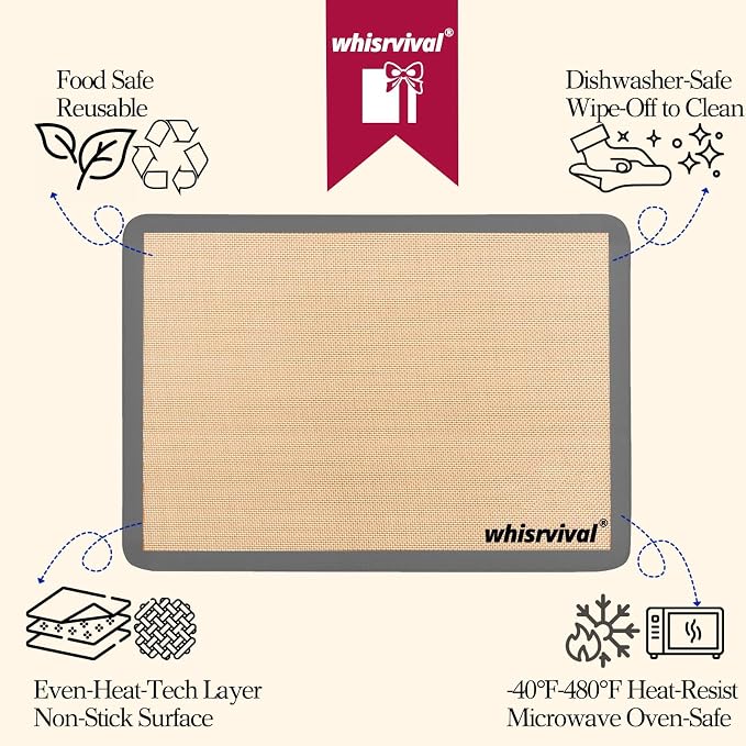 4 Pcs Silicone Baking Mat Fits Small Quarter Sheet Pans | Reusable Liners For Nonstick Baking, Easy Cleanup, For Cookies, Veggies And Pastry, Grey