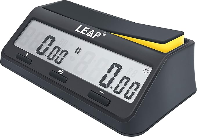 LEAP Chess Clock Digital Timer Advanced for Game and Chess Timer with Large Screen Bonus & Delay Count Down up Alarm