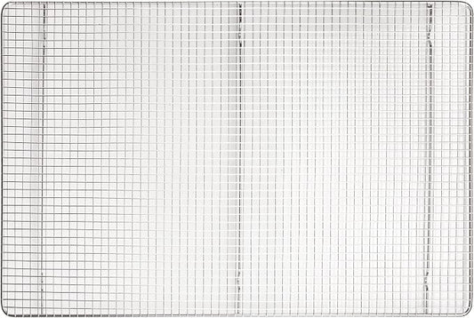 Winco Full Size Full-size Stainless Steel Sheet Pan Grate | Elevated feet, Heavy-duty, Great for Storage, Organization and Prep Stations