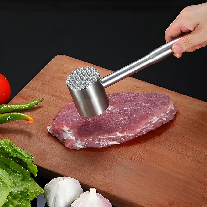 2Packs Commercial meat hammer for Kitchen,Mallet Meat Hammer Meat Beater for Tenderizing and Flattening Meat,Meat Pounder Tenderizer for Pounding Meats, Nuts, Shellfish.