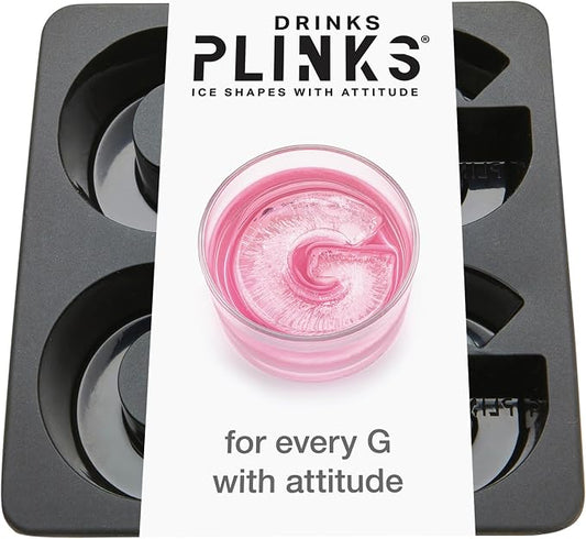 DRINKSPLINKS Custom Letter G Ice Cube Molds. Monogram Ice Cube Mold with Initials. Large Monogrammed Silicone Trays for Bourbon, Whiskey and Cocktails. Fun, Customized Gifts for Men and Women.