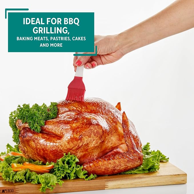 MIRRO Silicone Basting Brush for Grilling, Red