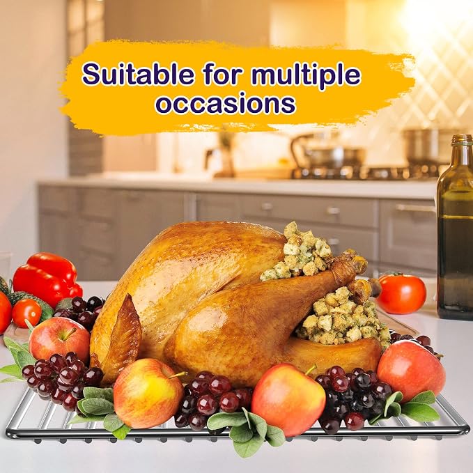 Wire Oven Rack Compatible for Cuisinart TOA-95 Convection AirFryer Toaster Oven, TOBEFORT Stainless Steel Wire Rack, Replacement Oven-Safe Warming Rack, Cooling Rack for Cooking and Baking