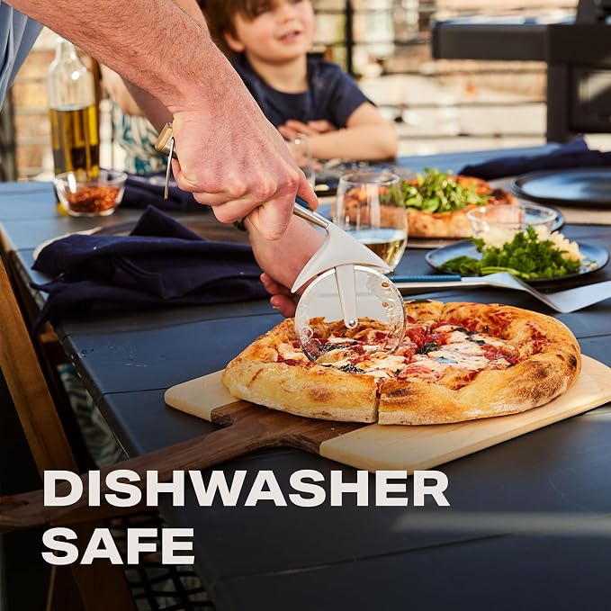 Current Pizza Cutter, Ultra-Sharp, Heavy-Duty Stainless Steel Wheel with Ergonomic Handle, Non-Slip Grip, Dishwasher Safe, Durable Pizza Slicer for Clean and Even Cuts
