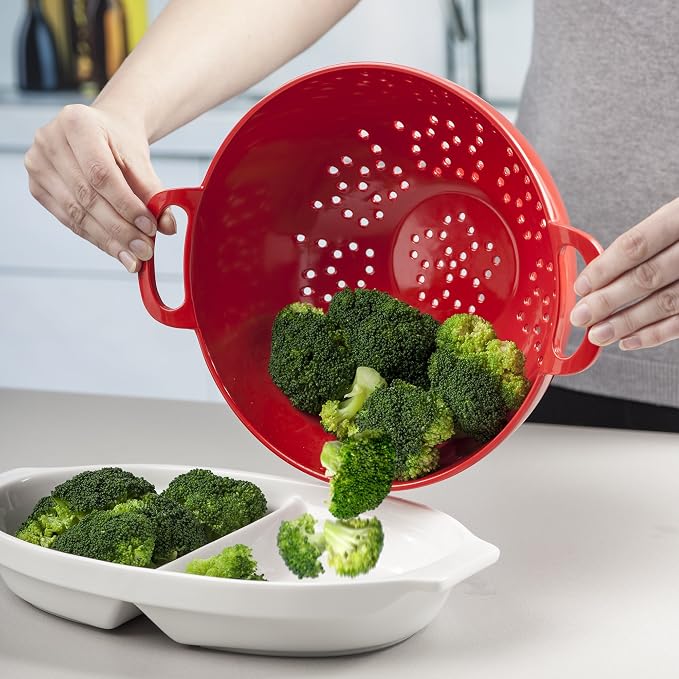 Zeal Melamine Colander 24cm, Red