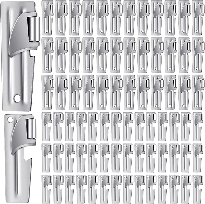 Honeydak 100 Pcs P-38 and P-51 Militarycan Opener Stainless Steel Camping Portable Survival Army Can Openers for Travel Kitchen Tool Men Women, Silver