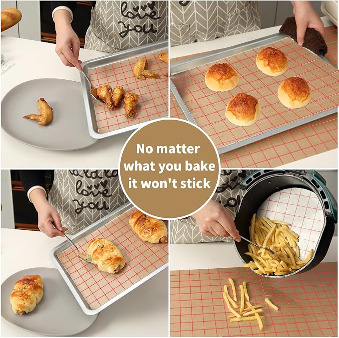 Silicone Baking Mat Roll 12IN*5FT Free Cutting, Non-Slip Pastry Mat, Non-Stick Reusable Air Fryer Liner, Oven Liners, Counter Mat, Freeze Dryer Mat, Easily Cut to Size Fit All Ovens Pans Tins Dishes