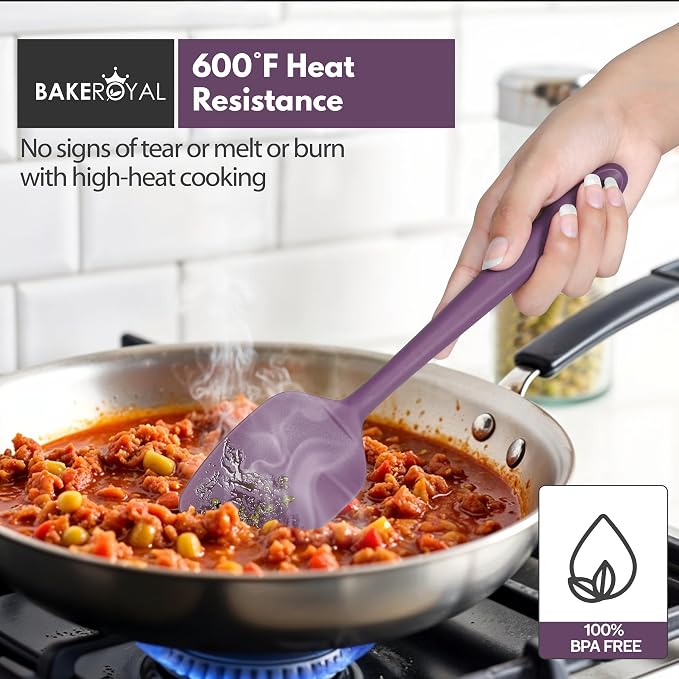 BakeRoyal Silicone Spatulas Set - Berry