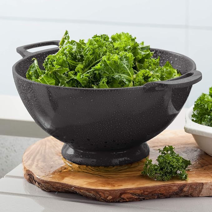Zeal Melamine Colander/Strainer (24cm) -Dark Grey