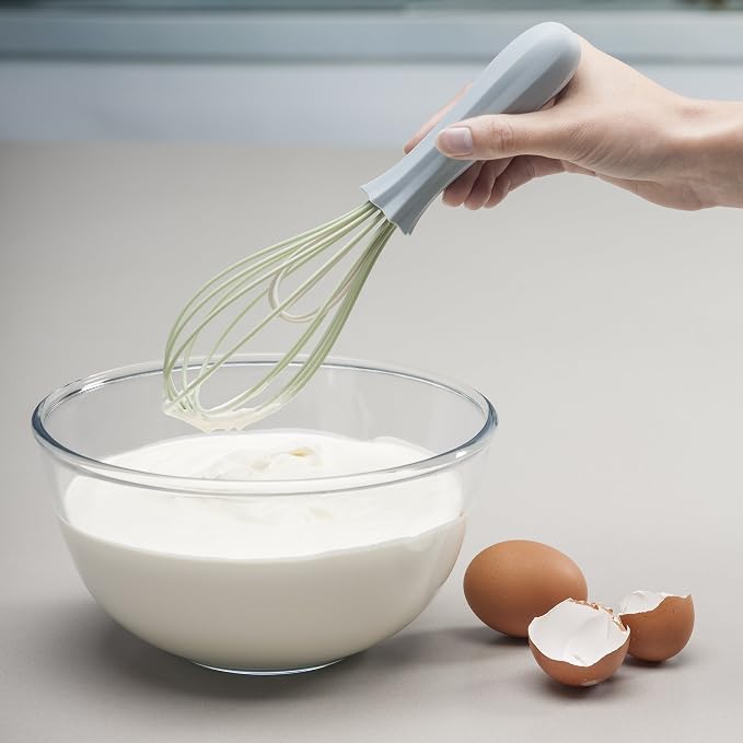 Zeal Stick Non-Scratch Double Headed Balloon Whisk, Silicone, Duck Egg Blue, 26 cm