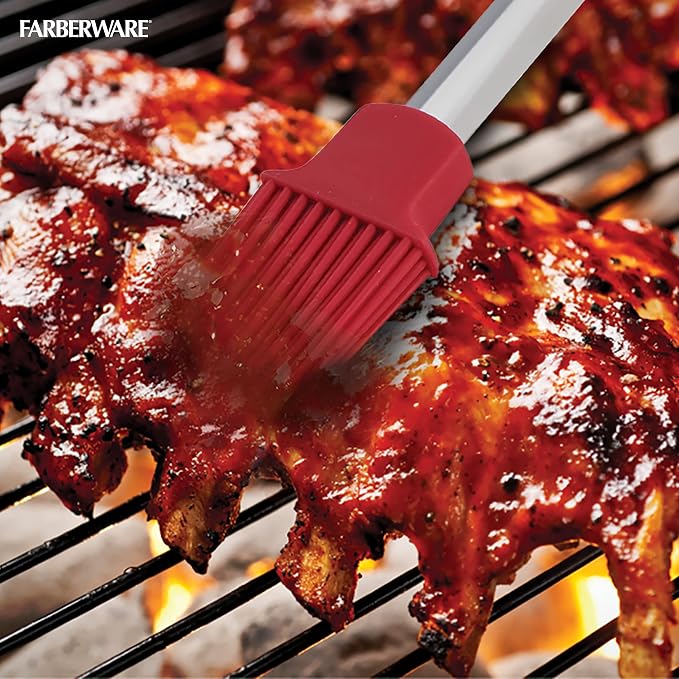 Farberware BBQ Basting Brush, 15.94-Inch, Red