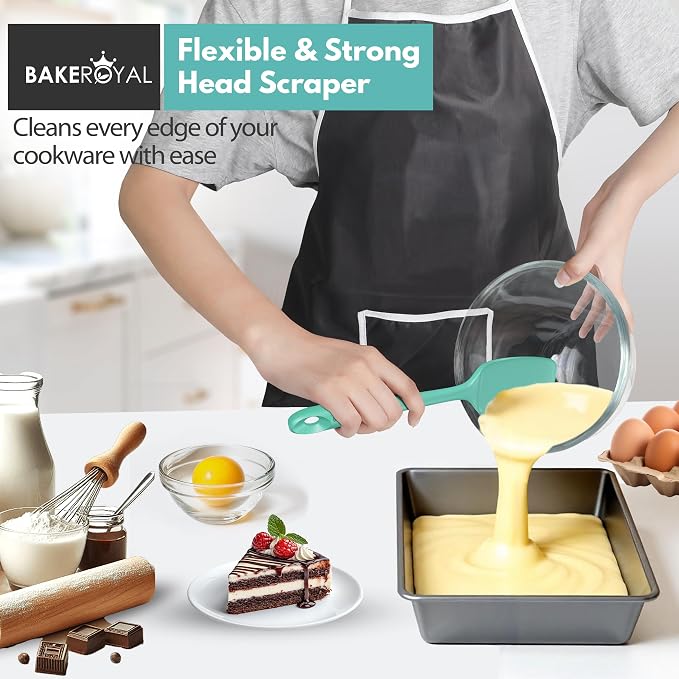 BakeRoyal Silicone Spatulas Set - Aqua