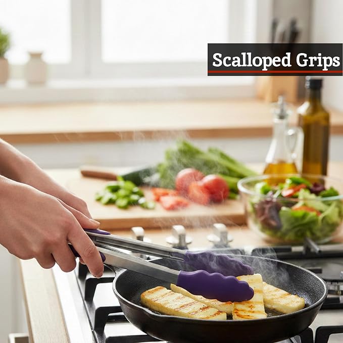 Premier Housewares Zing Silicone Tongs - Purple