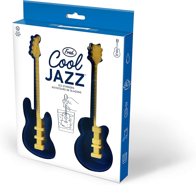 Genuine Fred COOL JAZZ Guitar Ice Tray and Stirrers