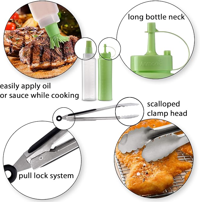 Metal Spatula Set Stainless Steel and Scraper - Professional Chef Griddle Spatulas Set of 6 - Heavy Duty Accessories Great for Cast Iron BBQ Flat Top Grill Skillet Pan